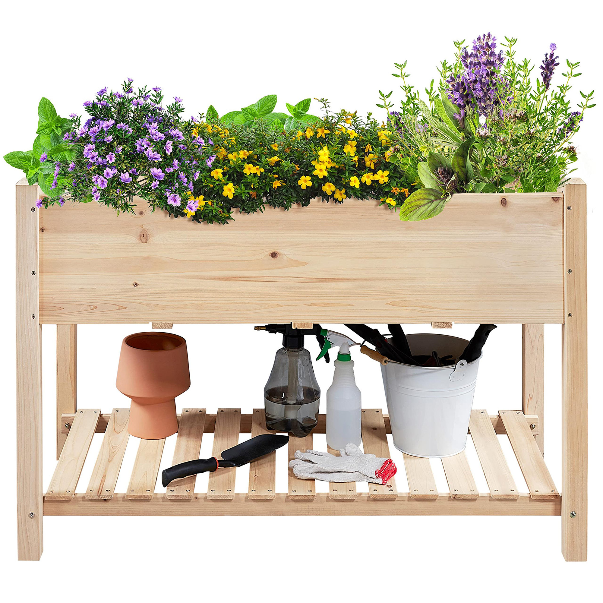 Arlmont Co Siere Wood Elevated Planter Wayfair